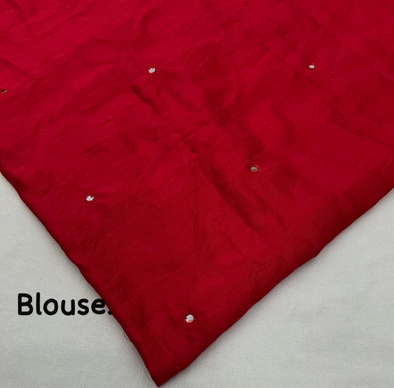 Traditional Pure Viscose Cotton Crepe Bandhani Leheriya Saree With Blouse