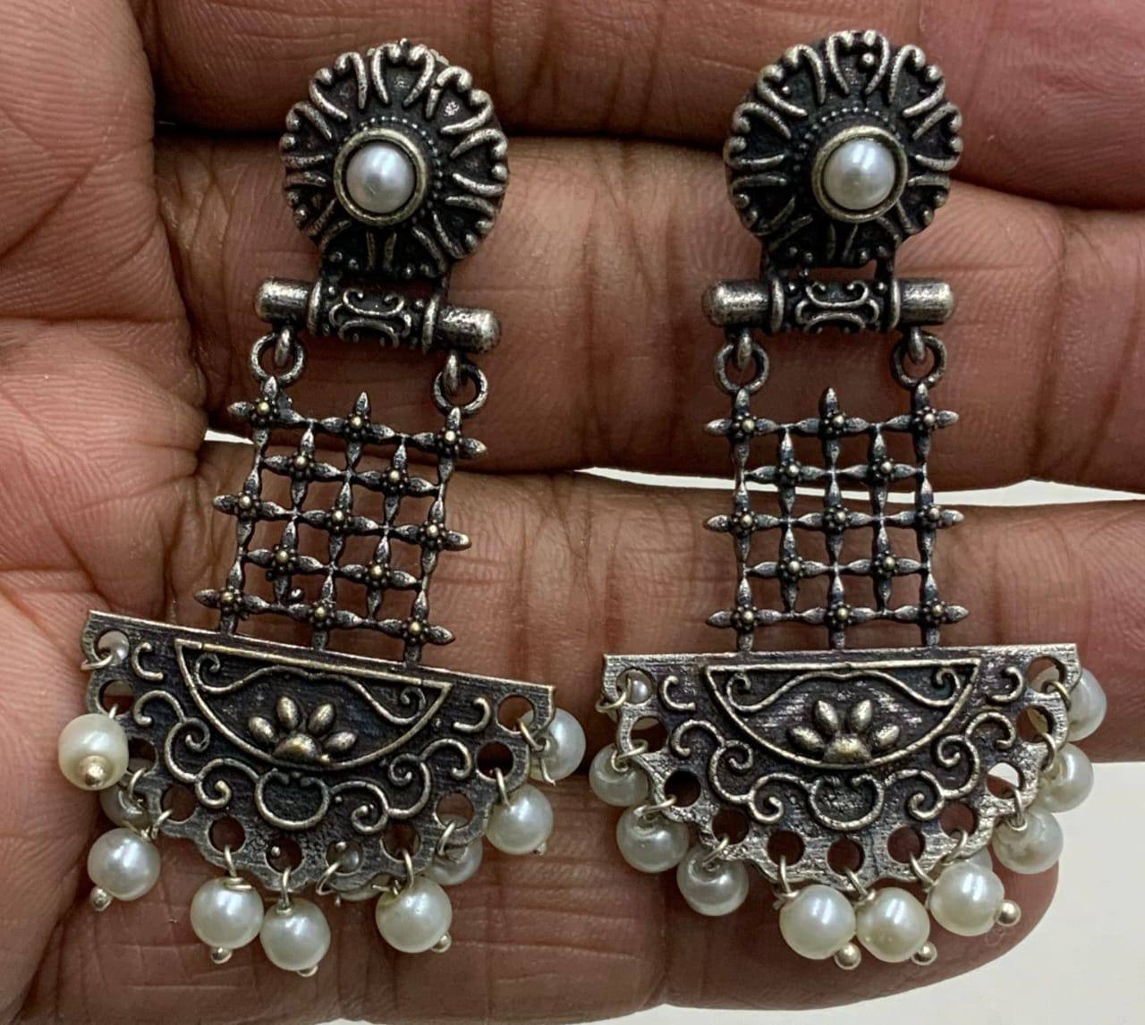 Elegant Solid Hand Block Printed Chanderi Silk Saree with Contrast Blouse & Jumka Gift