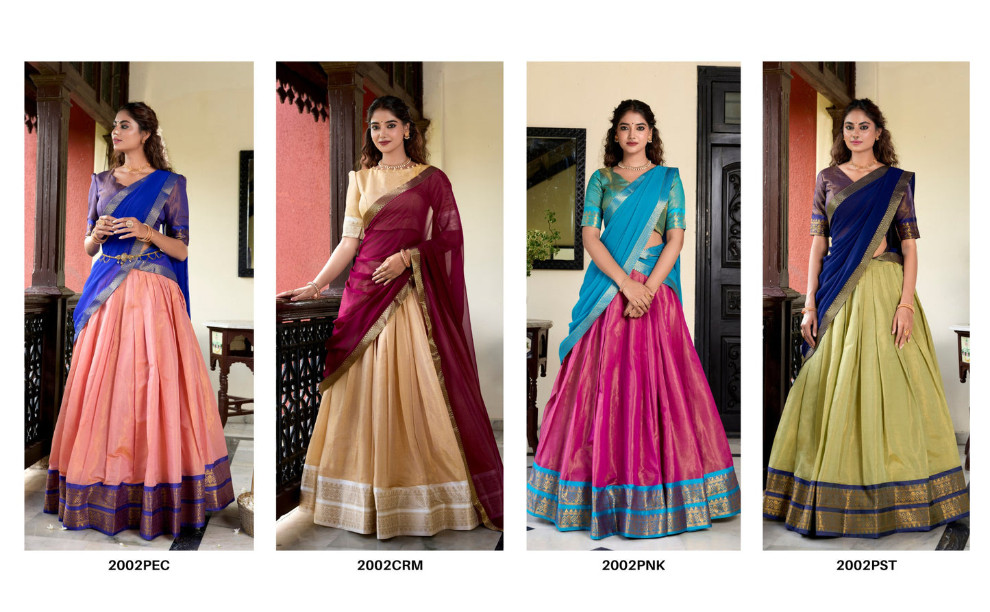 Kanchipuram Zari Weaving Lehenga Choli with Georgette Dupatta