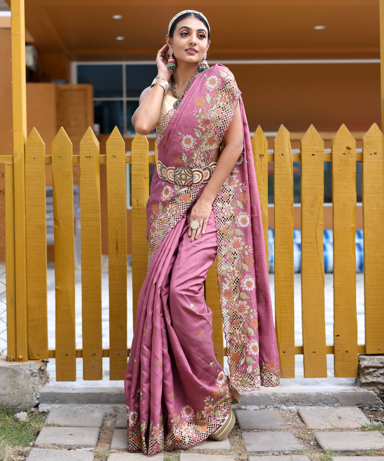 Are embroidered sarees considered traditional or contemporary fashion? -  Quora