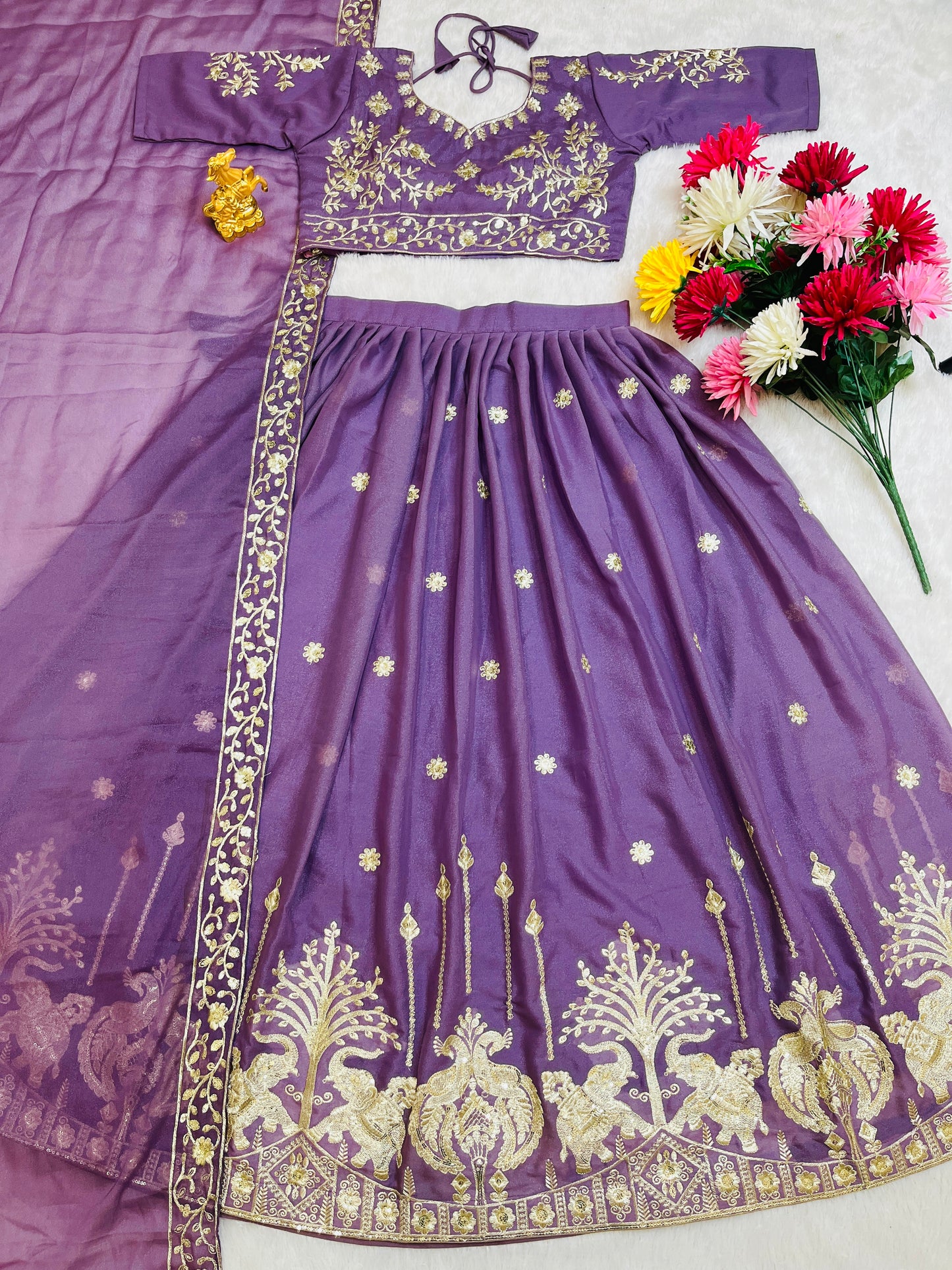 Designer Heavy Embroidery Lehenga Choli with Dupatta