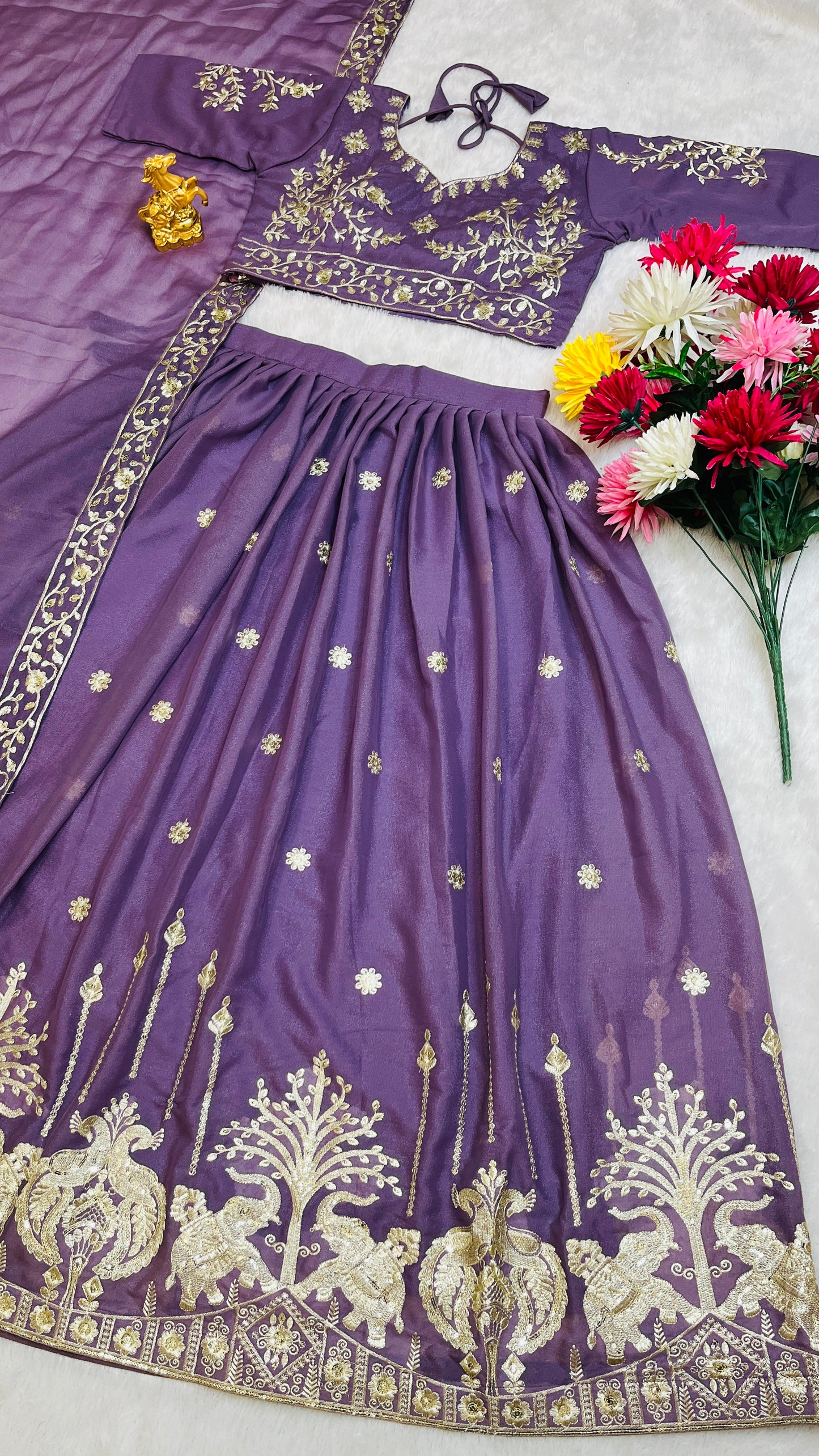 Designer Heavy Embroidery Lehenga Choli with Dupatta