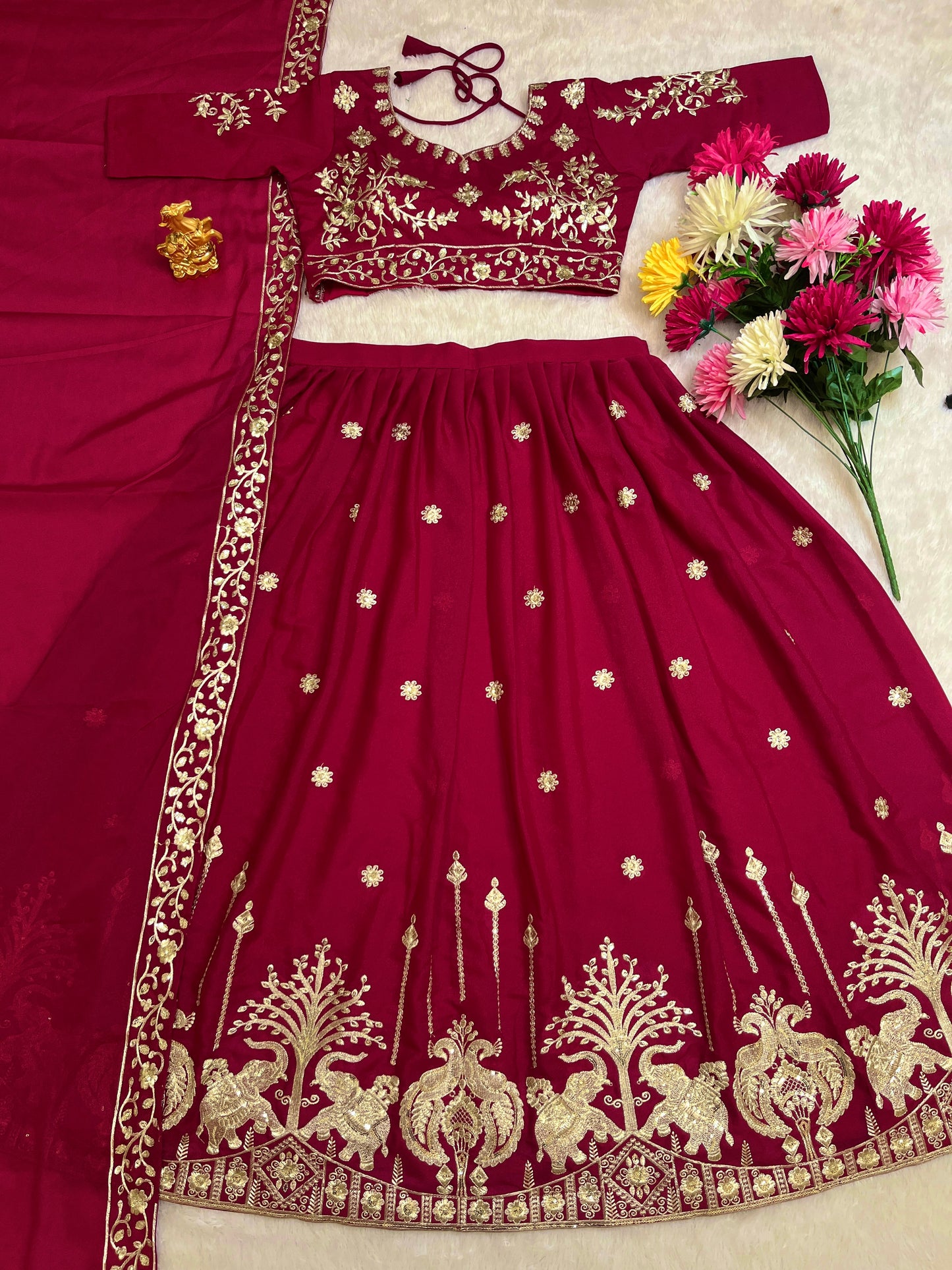 Designer Heavy Embroidery Lehenga Choli with Dupatta