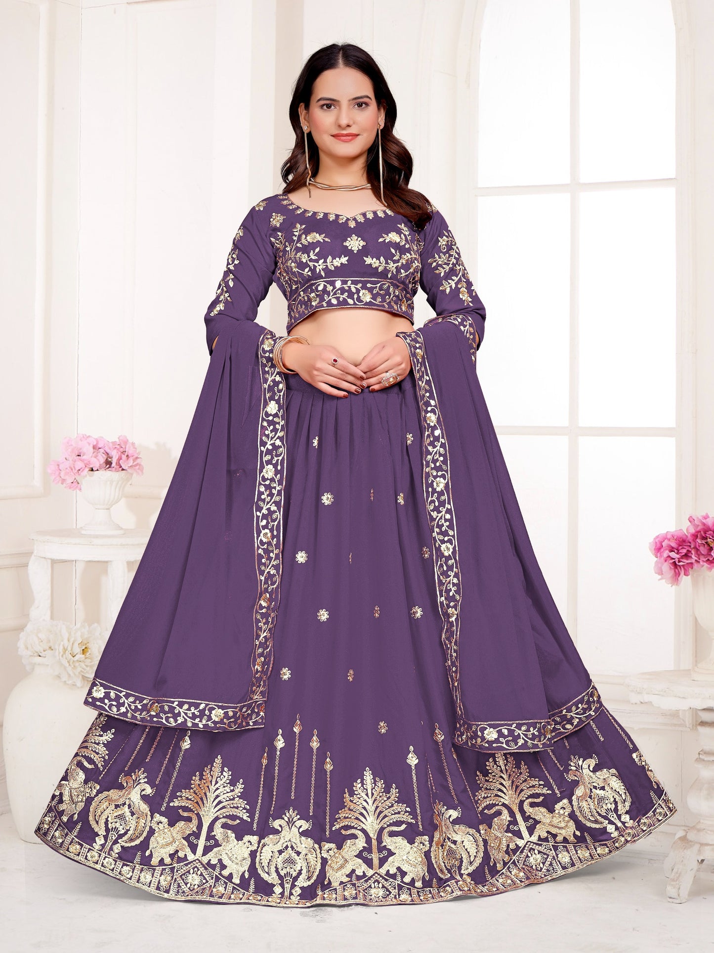 Designer Heavy Embroidery Lehenga Choli with Dupatta