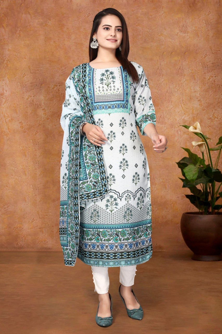 Stunning Kurti and Dupatta Sets: Light Colours and Digital Prints