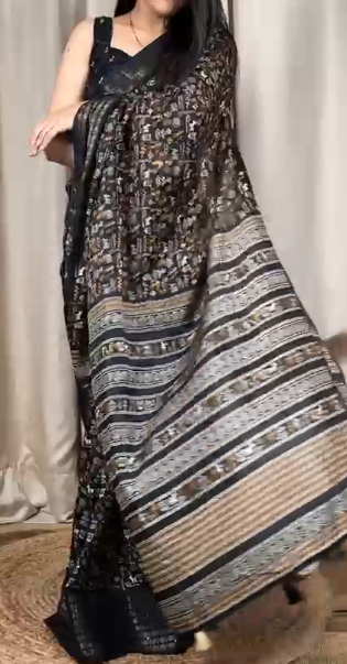 "Dreamy Kalamkari Print Saree: Embrace Royalty in Soft Cotton Elegance!"