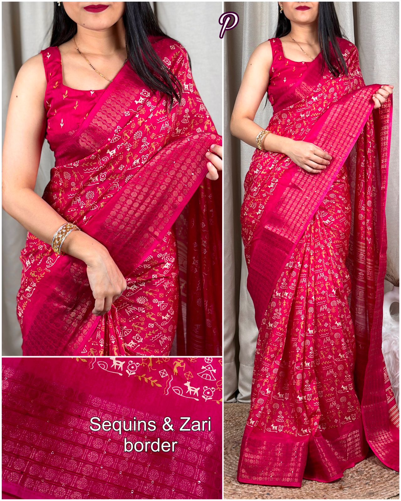 "Dreamy Kalamkari Print Saree: Embrace Royalty in Soft Cotton Elegance!"