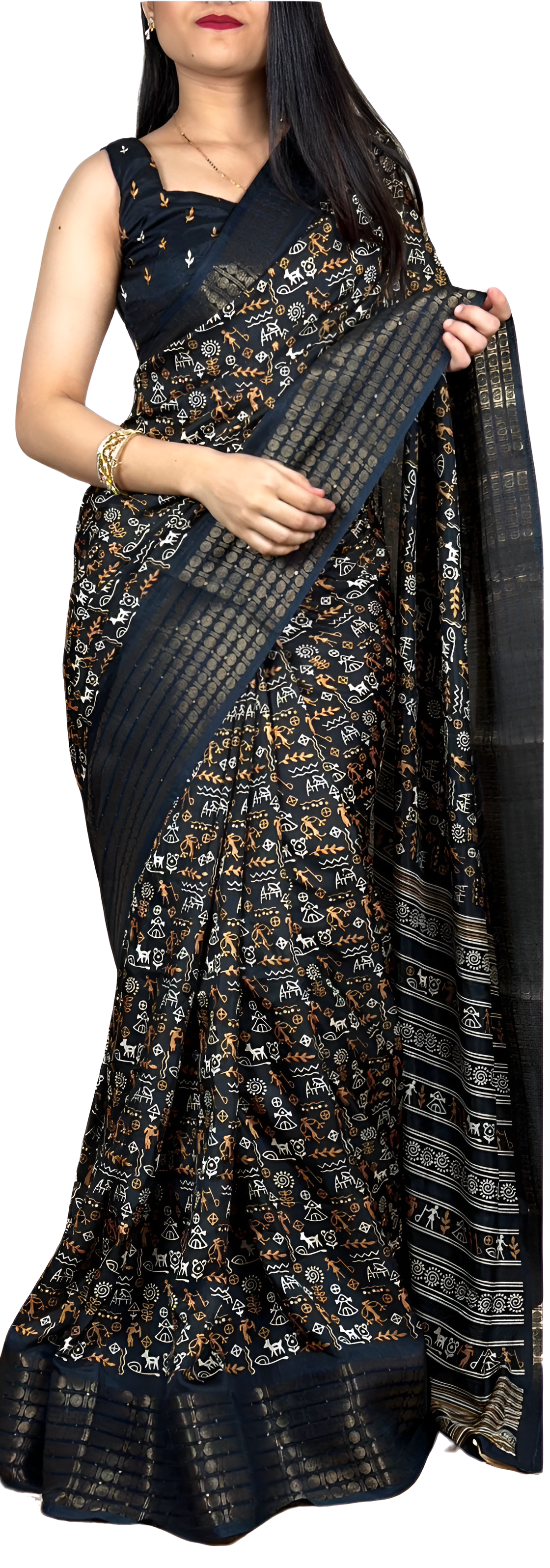 "Dreamy Kalamkari Print Saree: Embrace Royalty in Soft Cotton Elegance!"