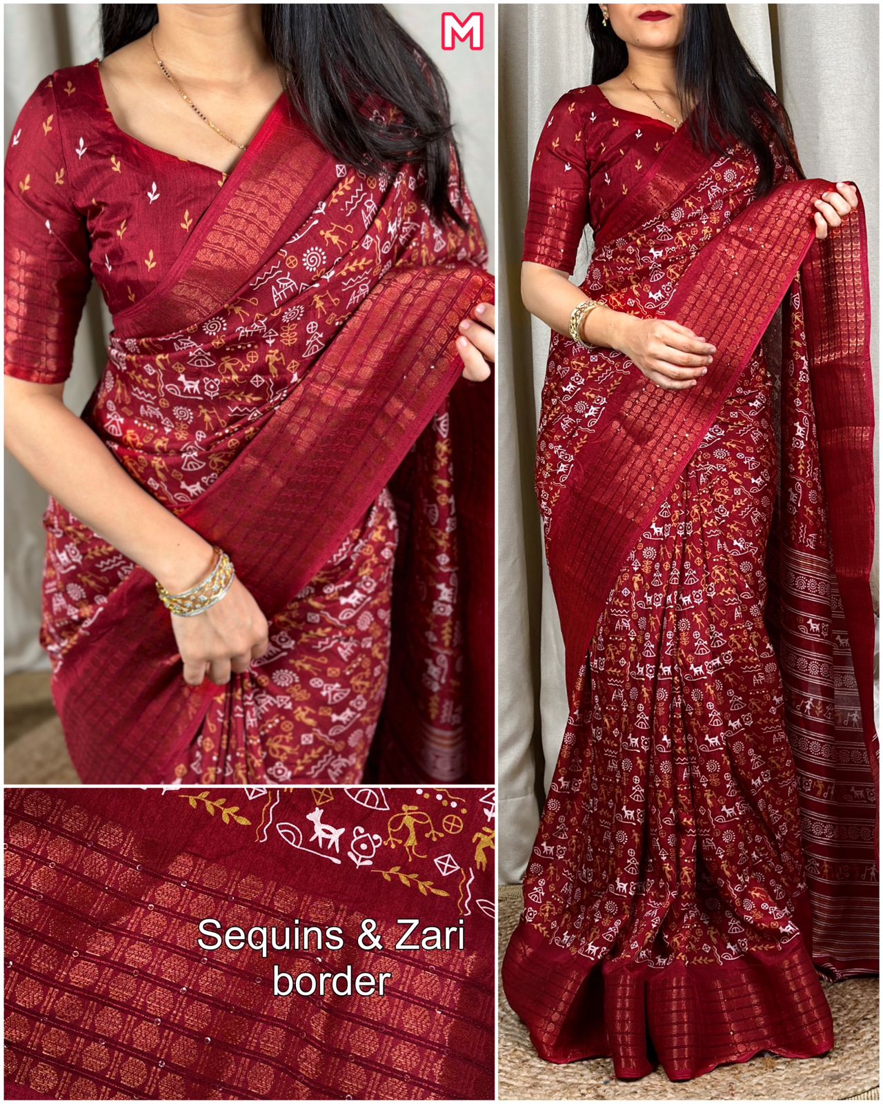 "Dreamy Kalamkari Print Saree: Embrace Royalty in Soft Cotton Elegance!"