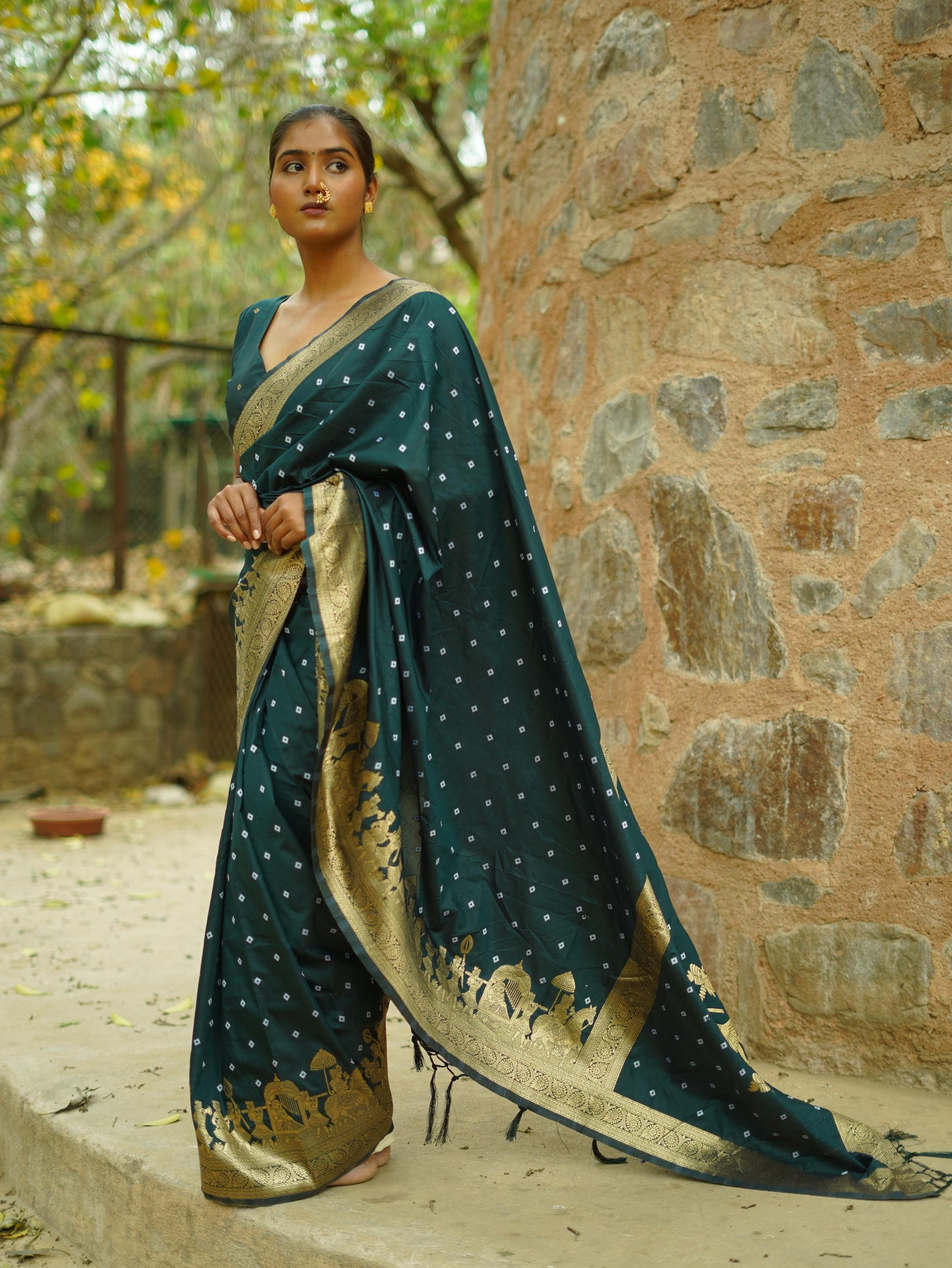 "Exquisite Hand Bandhej Silk Saree Collection - Premium Quality"