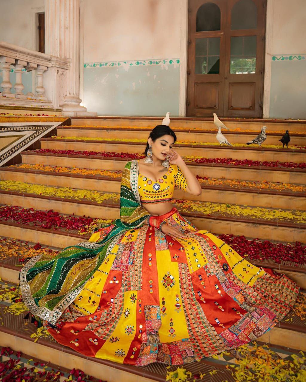 Traditional Women Party Dupatta Wear Designer Lehenga Choli with  Embroidered | eBay