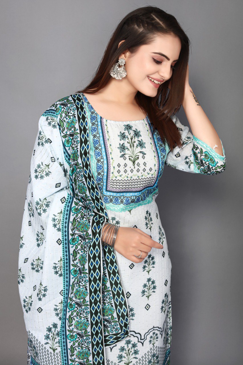 Stunning Kurti and Dupatta Sets: Light Colours and Digital Prints