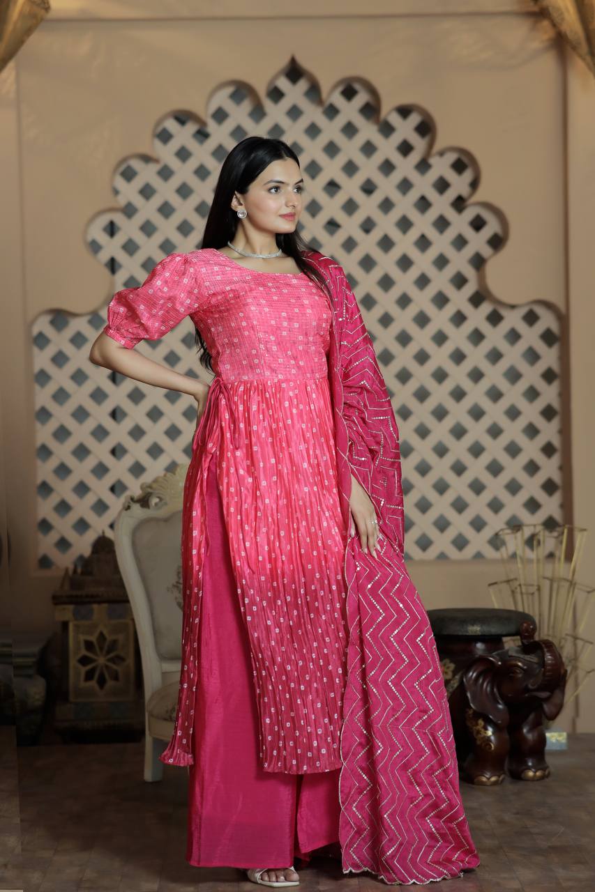 Trends N Style Women Cotton Nyra Cut Kurta Set with Pant Palazzo and  Dupatta Set for Women