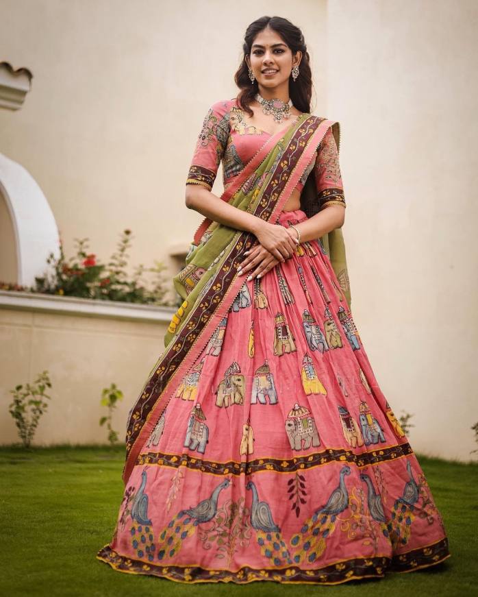 "Exquisite Kalamkari Ready to Wear Lehenga Choli Set: Traditional Elegance Meets Contemporary Style"