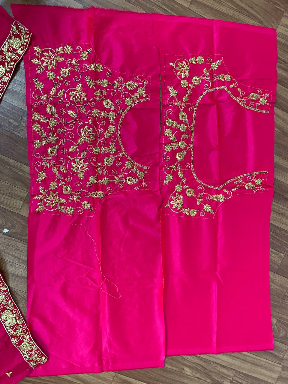 "Pink Perfection: Embroidered Lehenga Choli Ensemble"