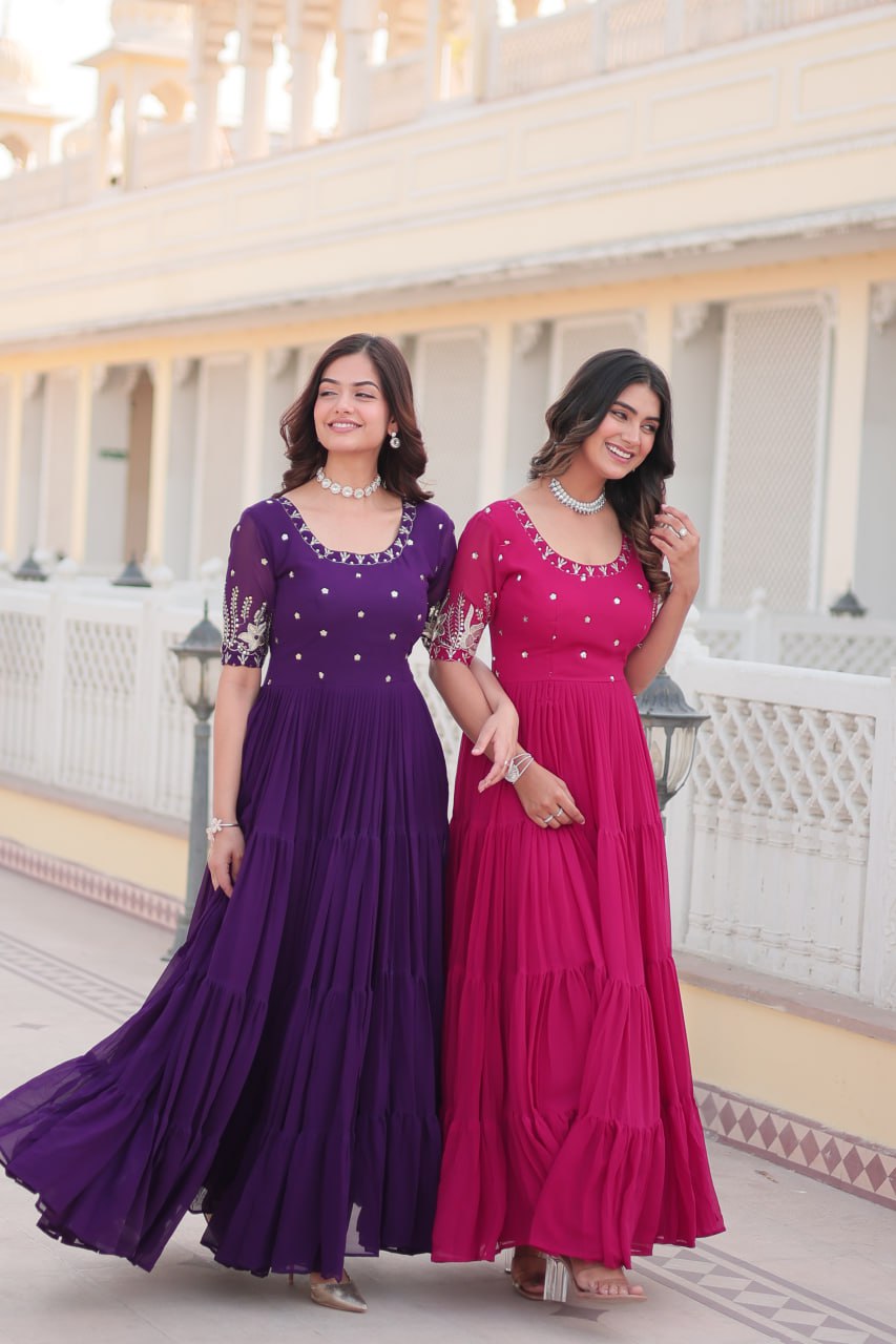 Embroidered Luxury Zari & Sequins Work Designer Gown