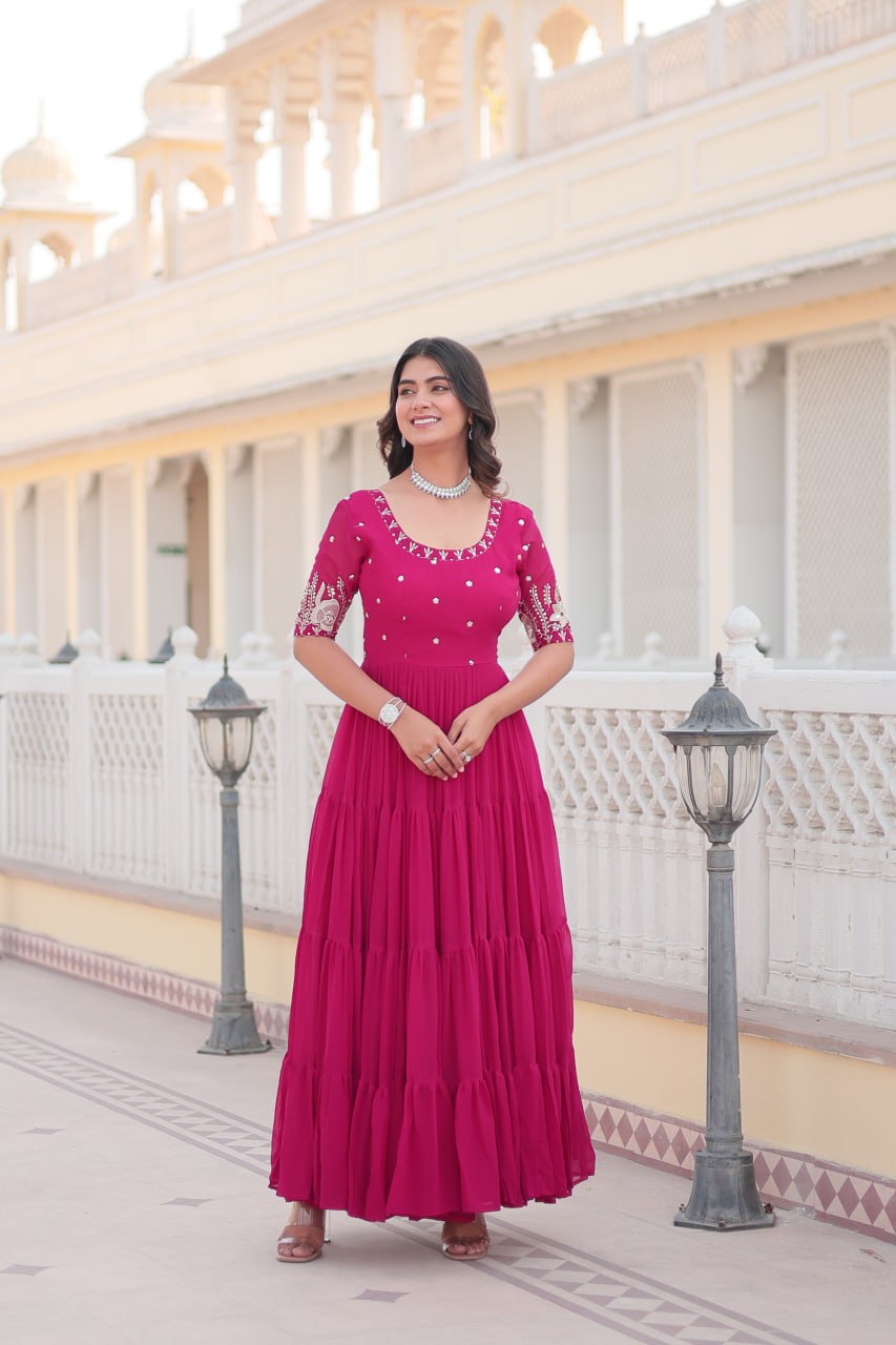 Embroidered Luxury Zari & Sequins Work Designer Gown