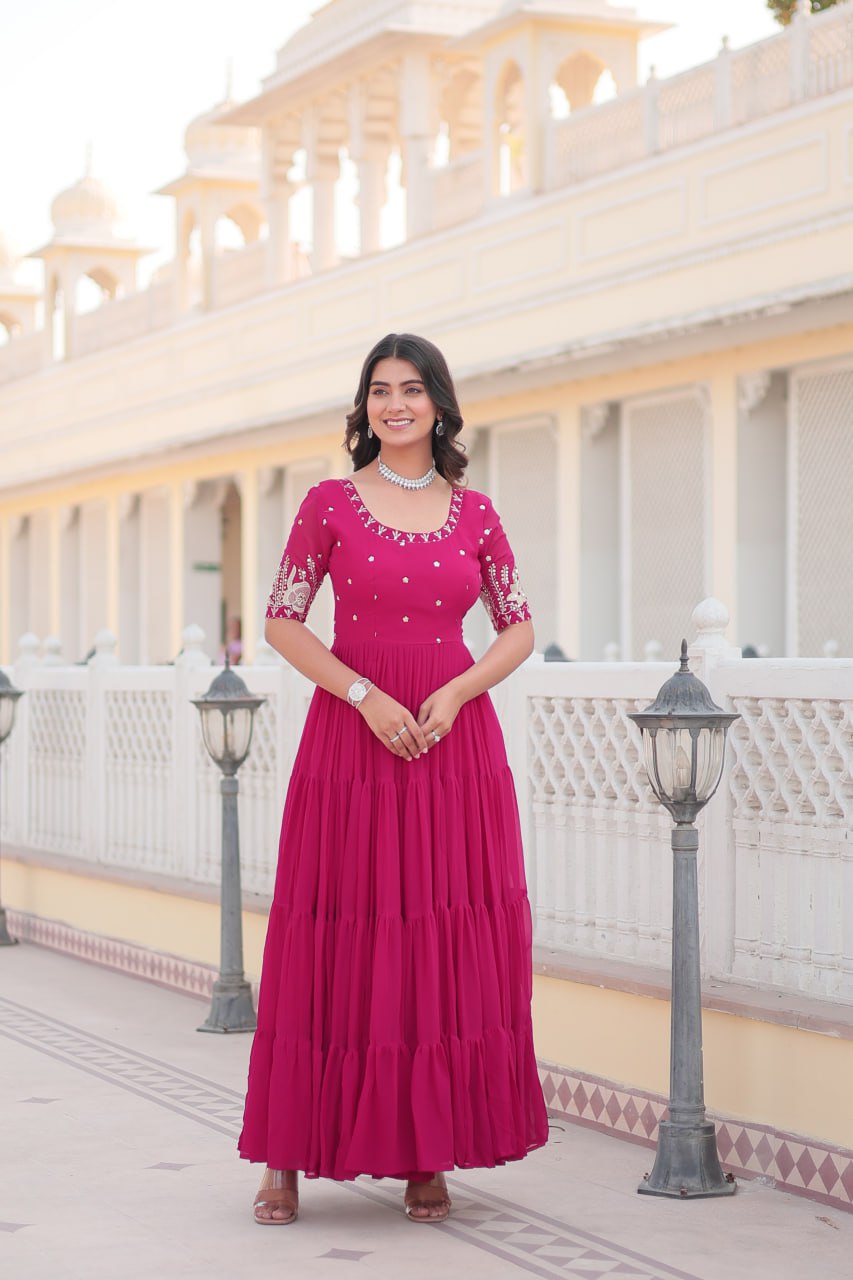 Embroidered Luxury Zari & Sequins Work Designer Gown