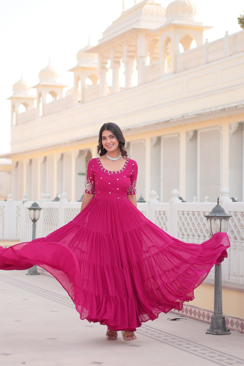 Embroidered Luxury Zari & Sequins Work Designer Gown