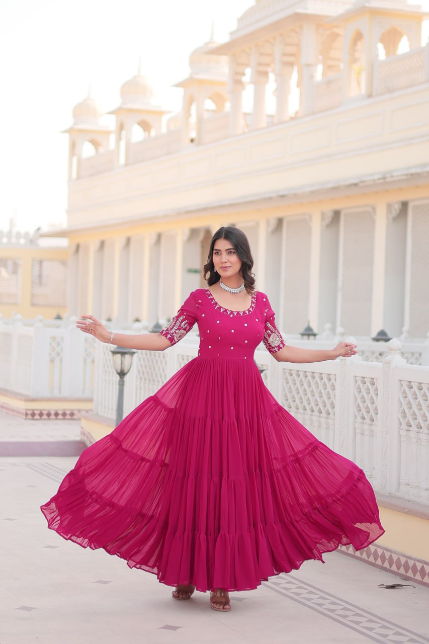 Embroidered Luxury Zari & Sequins Work Designer Gown