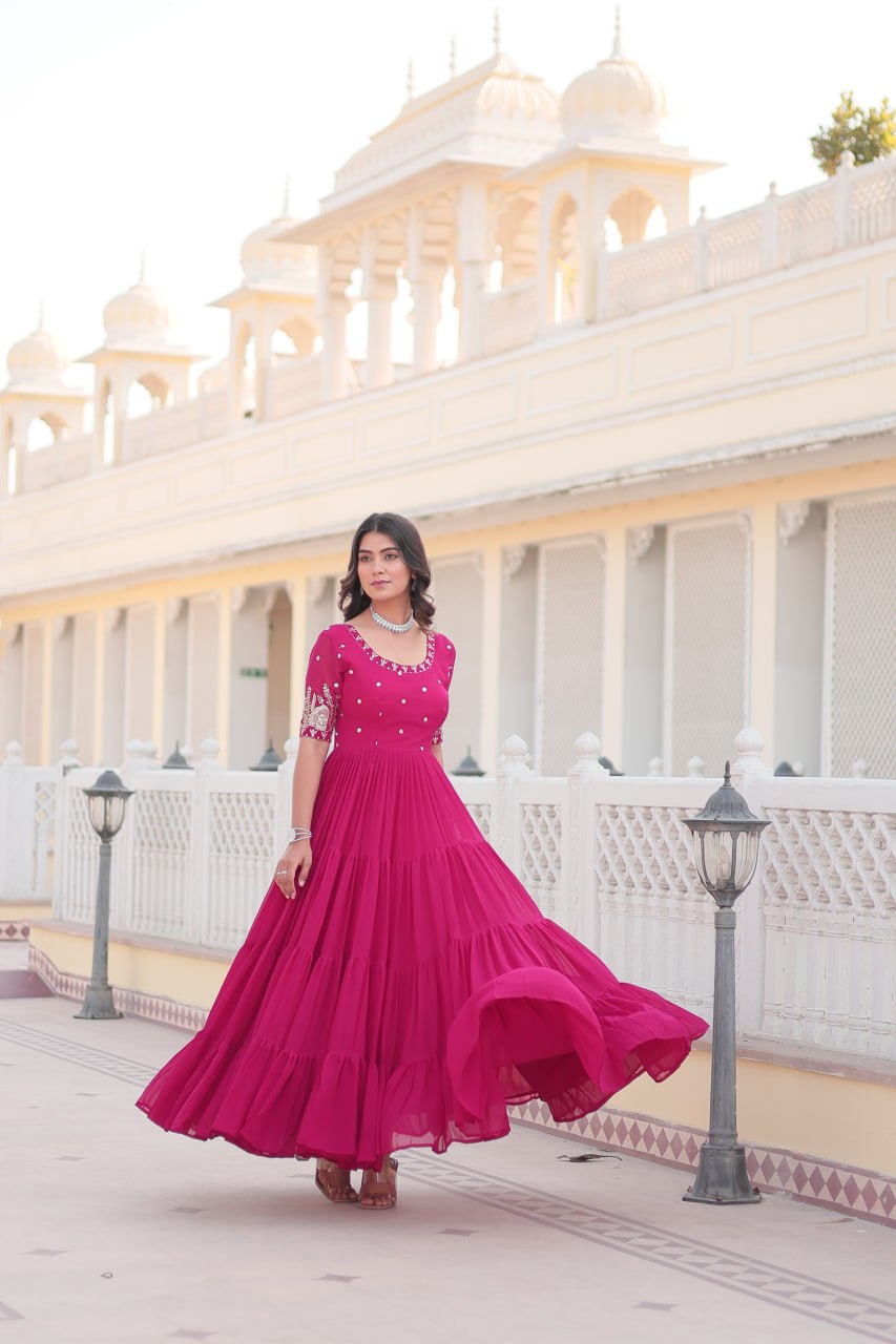 Embroidered Luxury Zari & Sequins Work Designer Gown