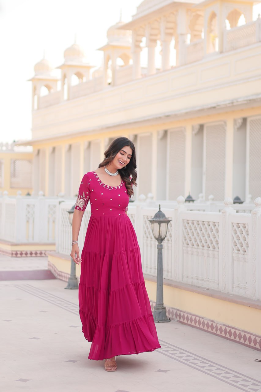 Embroidered Luxury Zari & Sequins Work Designer Gown