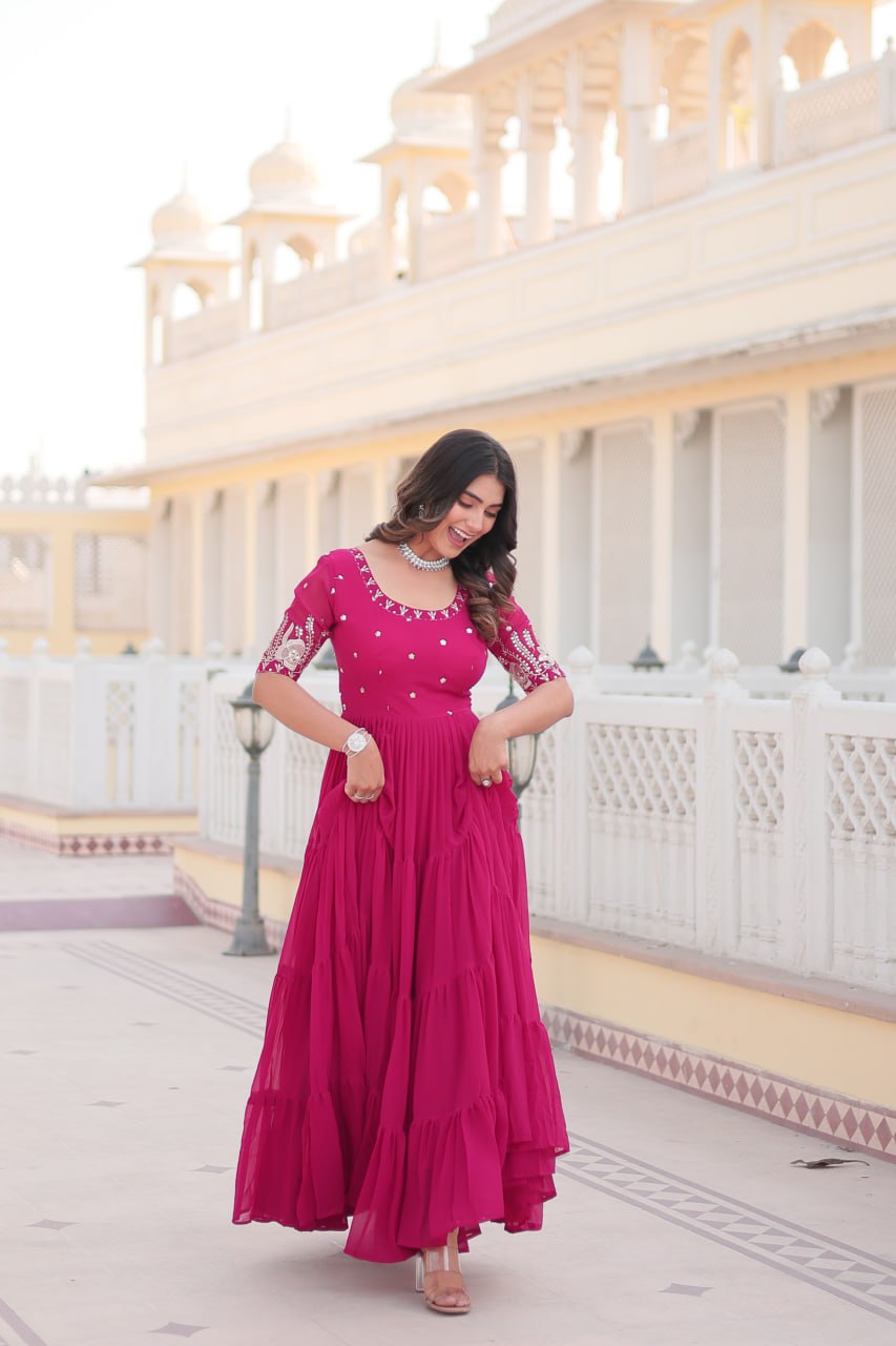 Embroidered Luxury Zari & Sequins Work Designer Gown