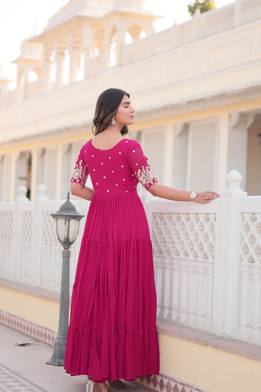 Embroidered Luxury Zari & Sequins Work Designer Gown