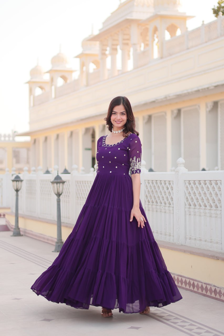 Embroidered Luxury Zari & Sequins Work Designer Gown