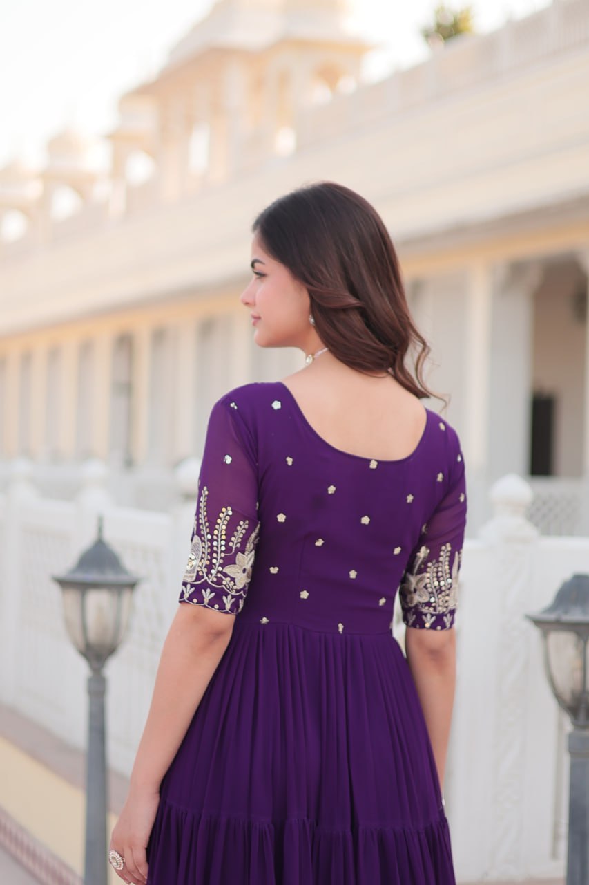 Embroidered Luxury Zari & Sequins Work Designer Gown