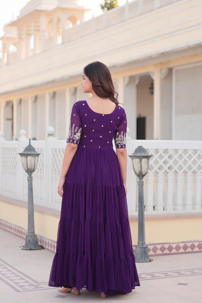 Embroidered Luxury Zari & Sequins Work Designer Gown