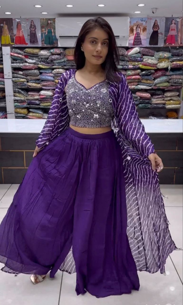 New Trending Party Wear Lehenga Choli With Shrug