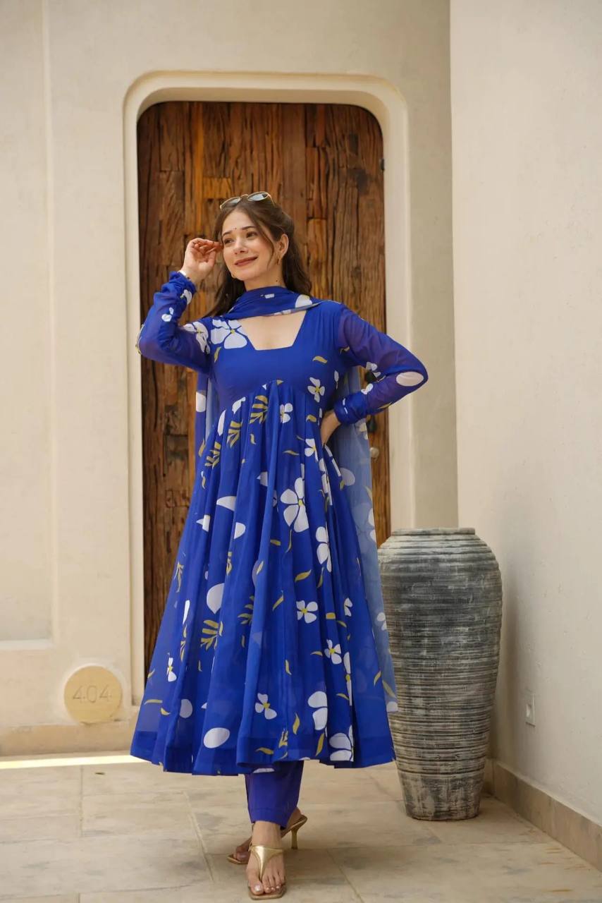 Premium Readymade Anarkali Gown Suit Set