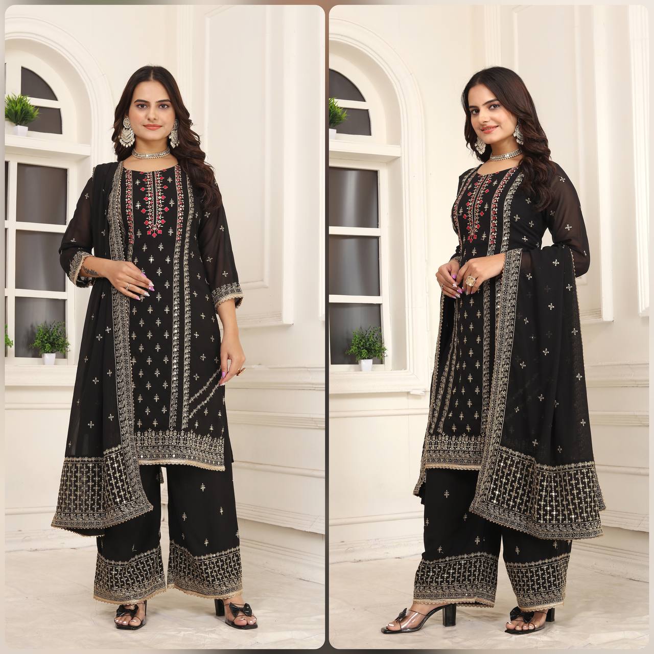 Elegant Embroidery and Digital Print Kurta Set