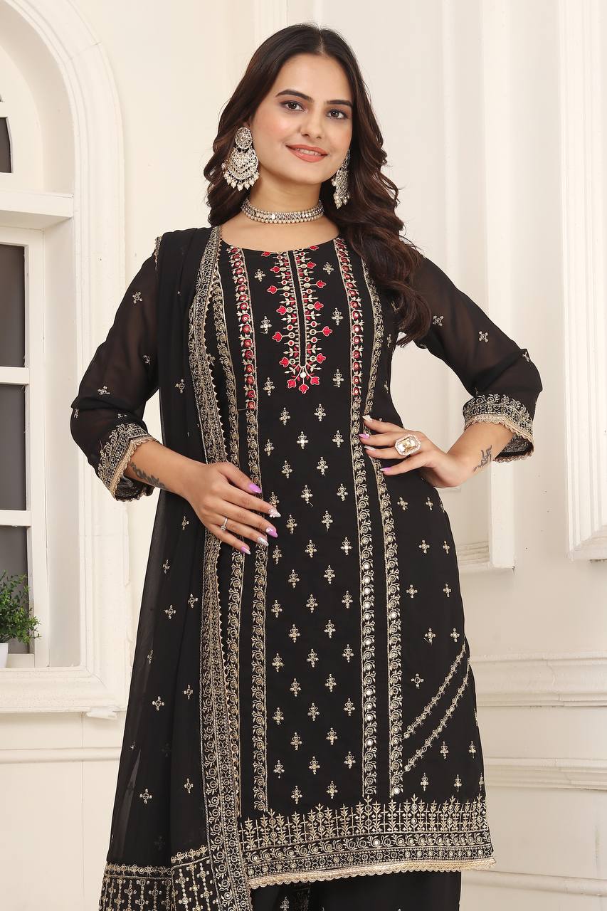 Elegant Embroidery and Digital Print Kurta Set