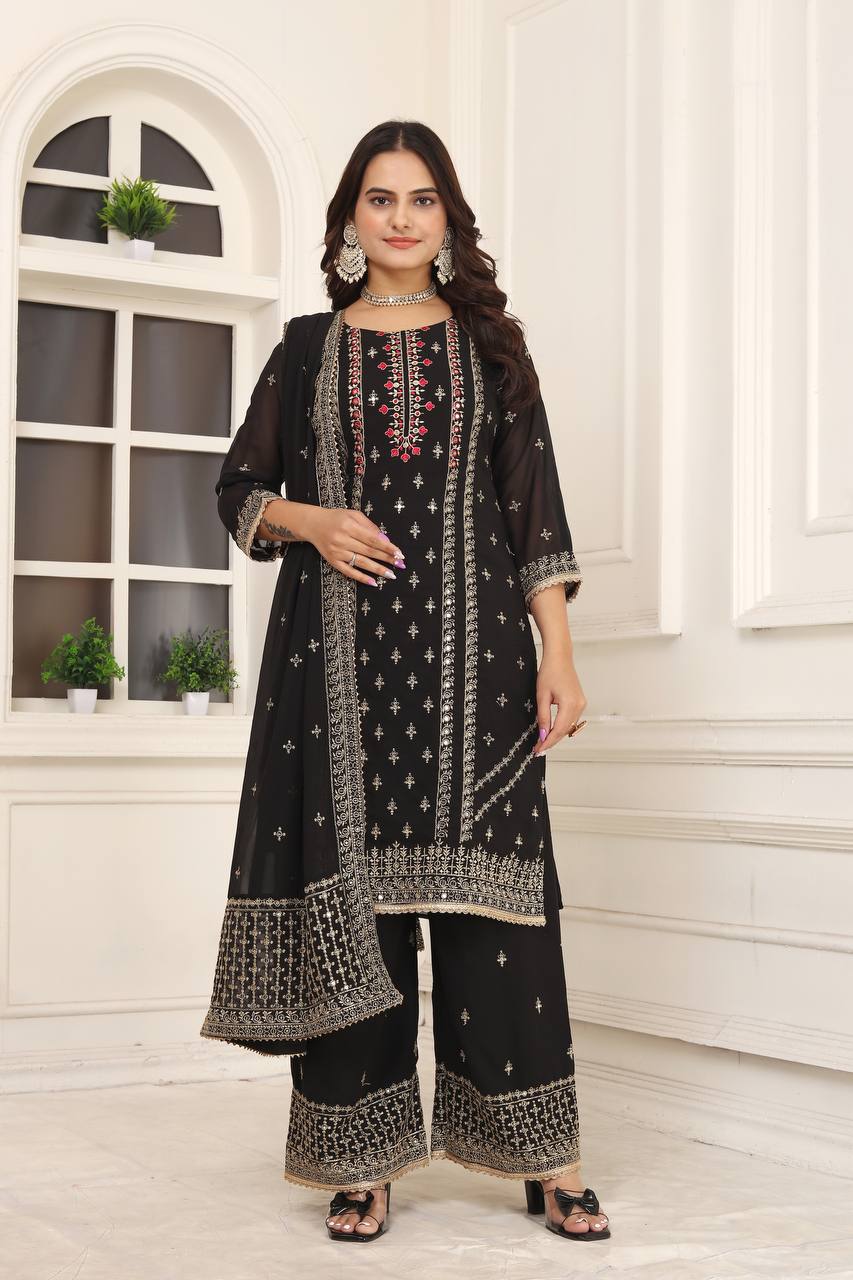 Elegant Embroidery and Digital Print Kurta Set