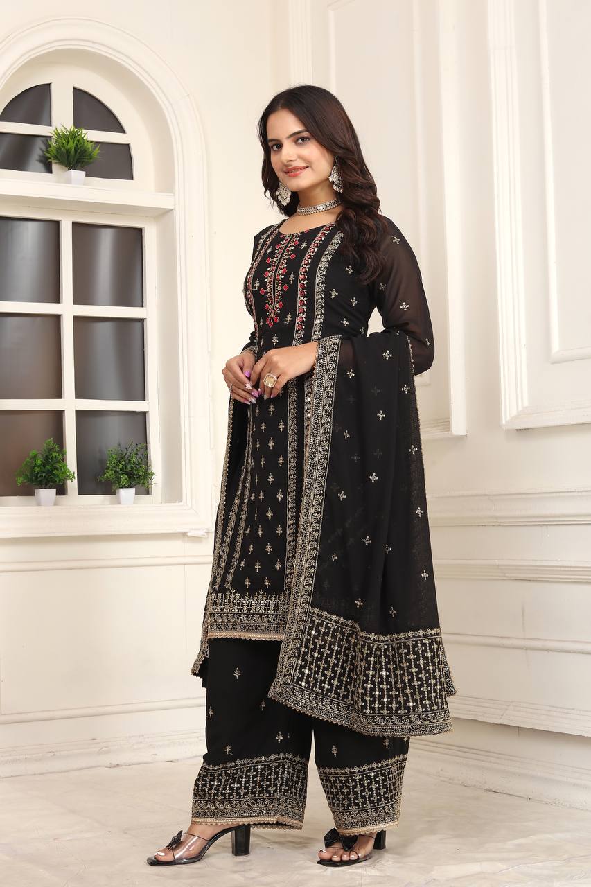 Elegant Embroidery and Digital Print Kurta Set