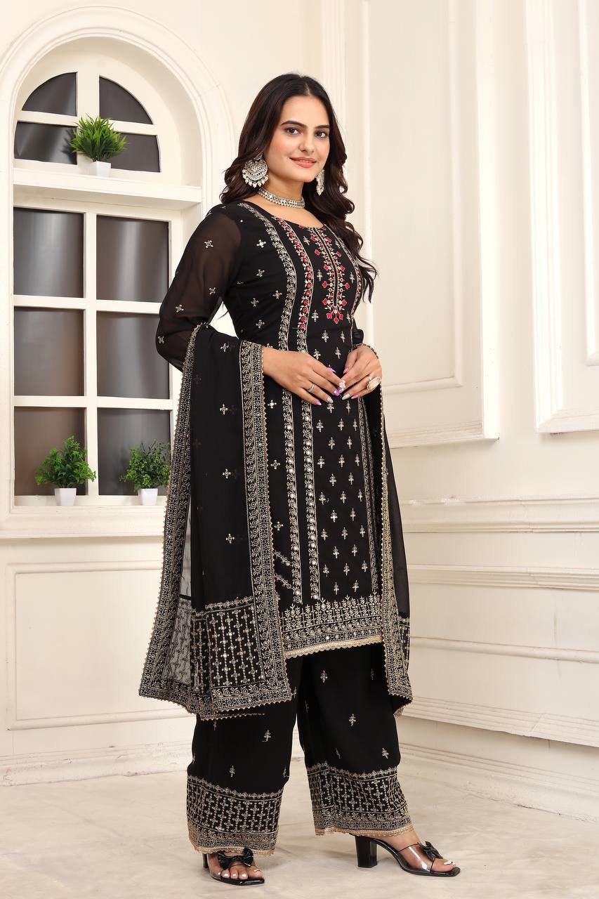 Elegant Embroidery and Digital Print Kurta Set