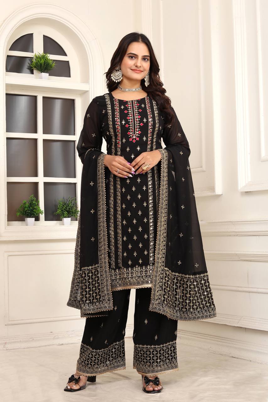 Elegant Embroidery and Digital Print Kurta Set