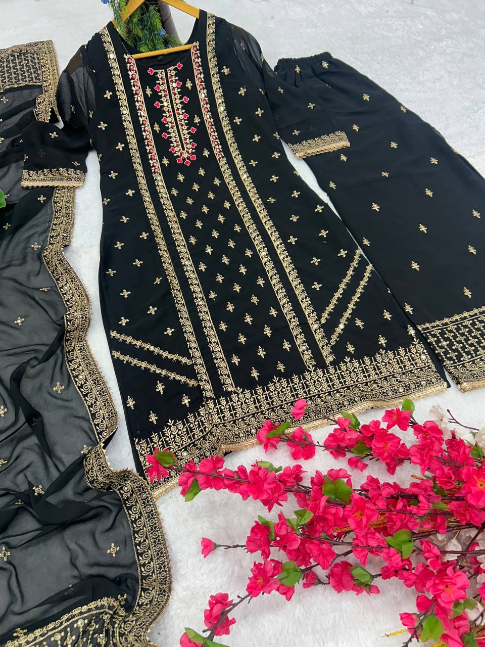 Elegant Embroidery and Digital Print Kurta Set