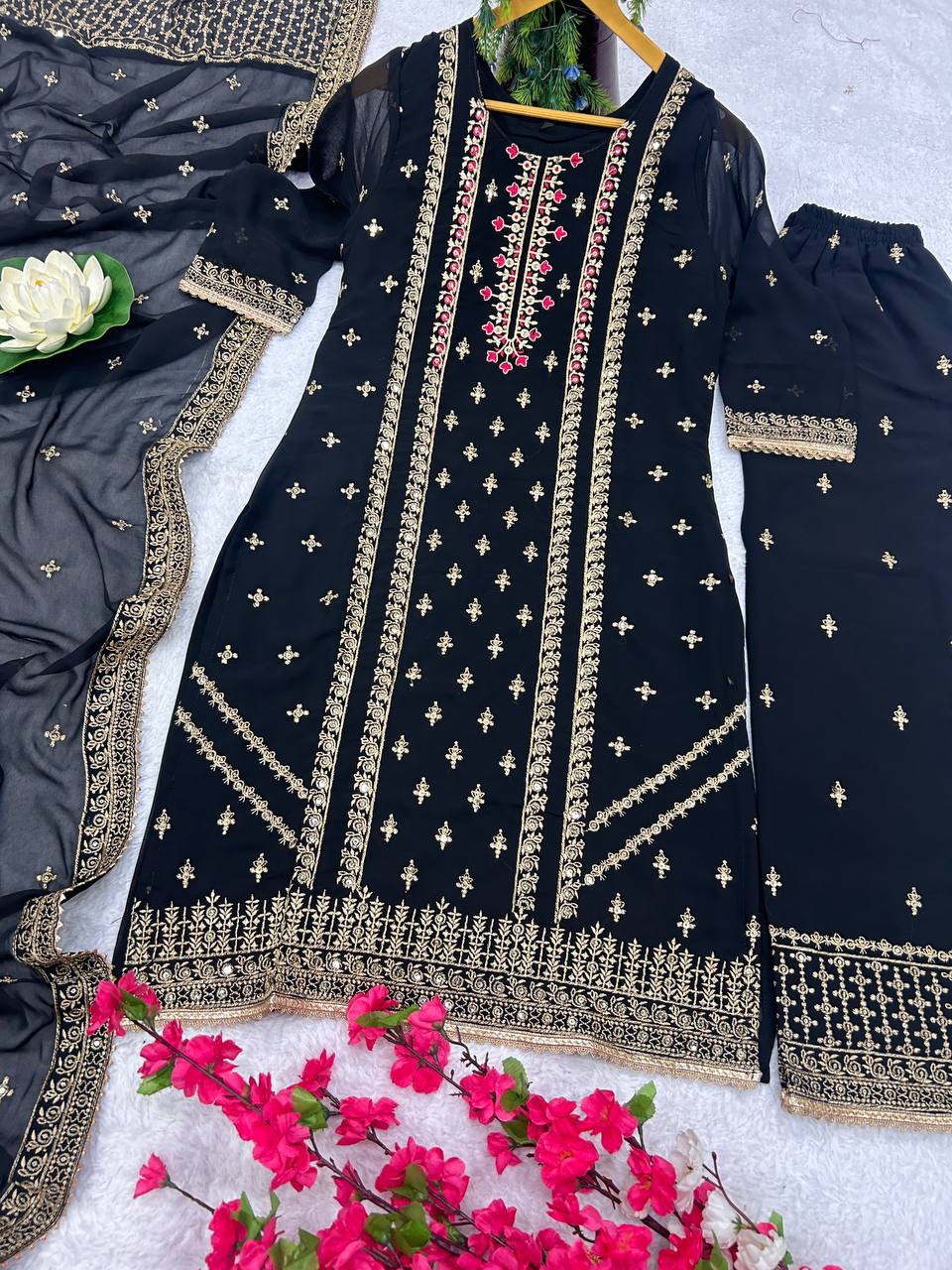 Elegant Embroidery and Digital Print Kurta Set