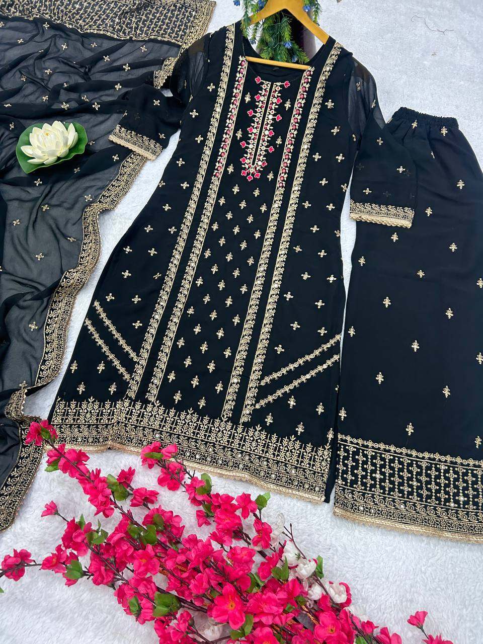 Elegant Embroidery and Digital Print Kurta Set