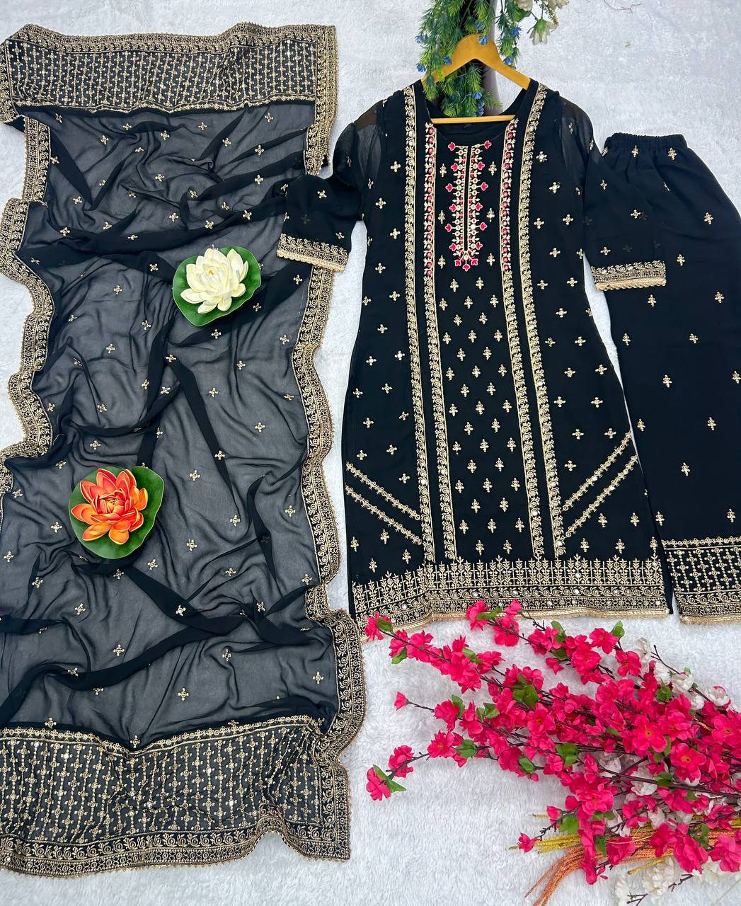 Elegant Embroidery and Digital Print Kurta Set