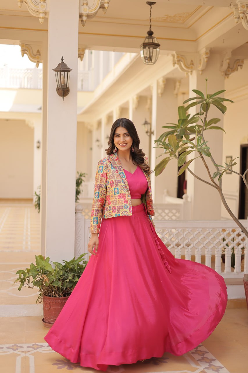 Premium Readymade Lehenga Choli WIth Jacket Set