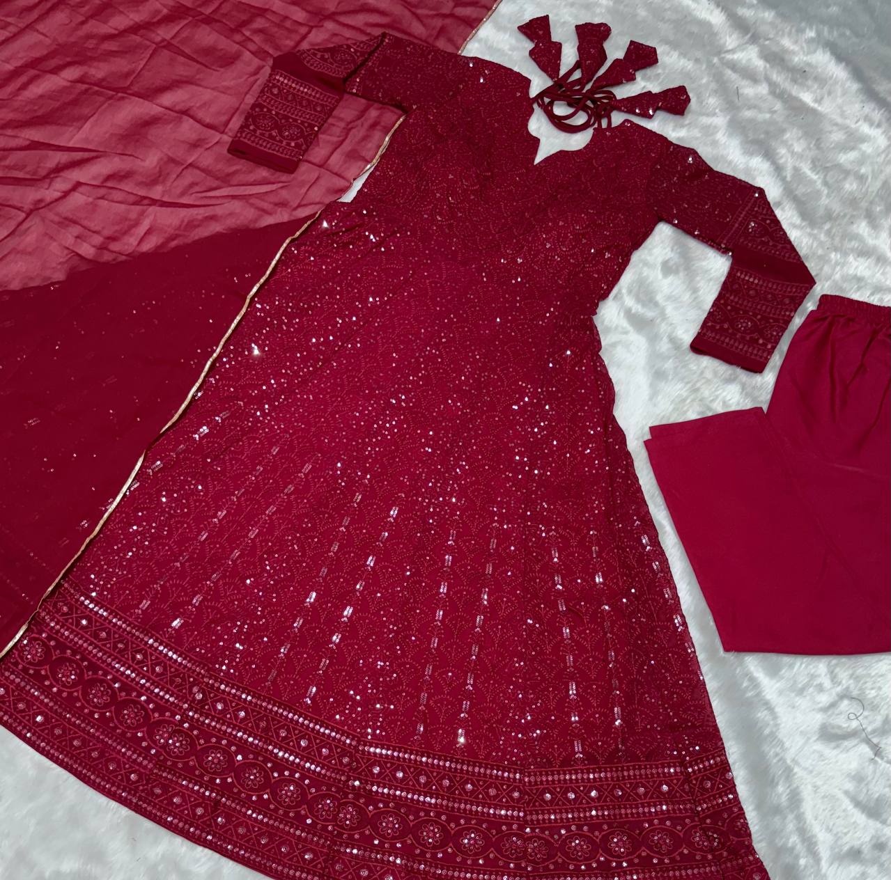 Premium Readymade Kali-Cut Anarkali Gown Suit Set