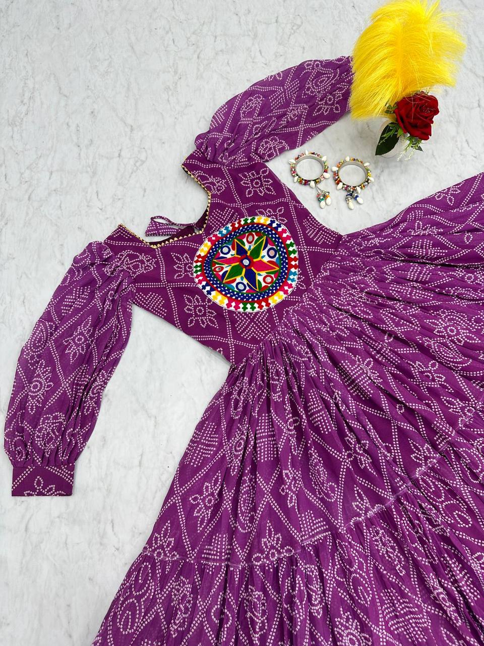 Navratri Special Gamthi Work Gown