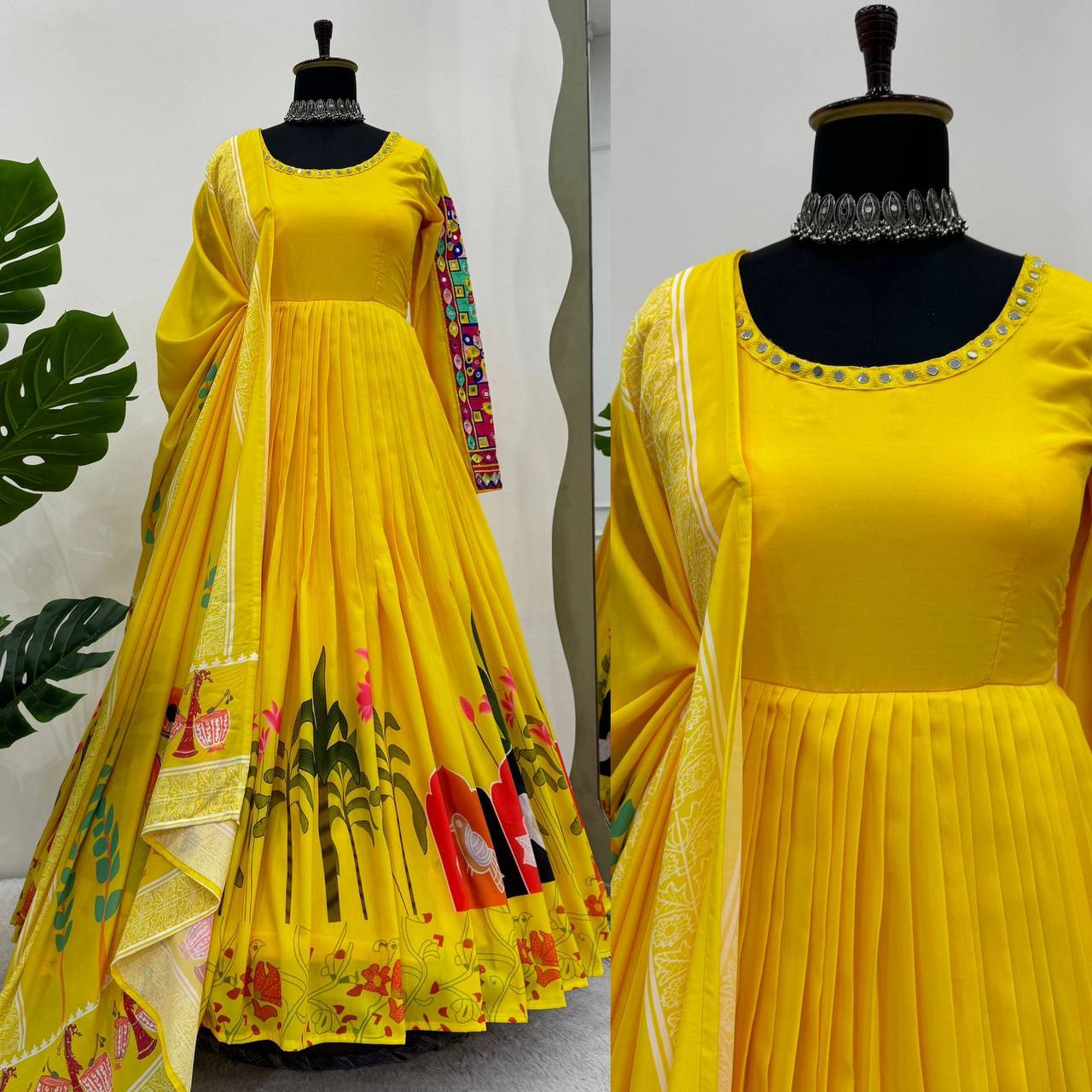 Elegant Gown Top with Dupatta Set