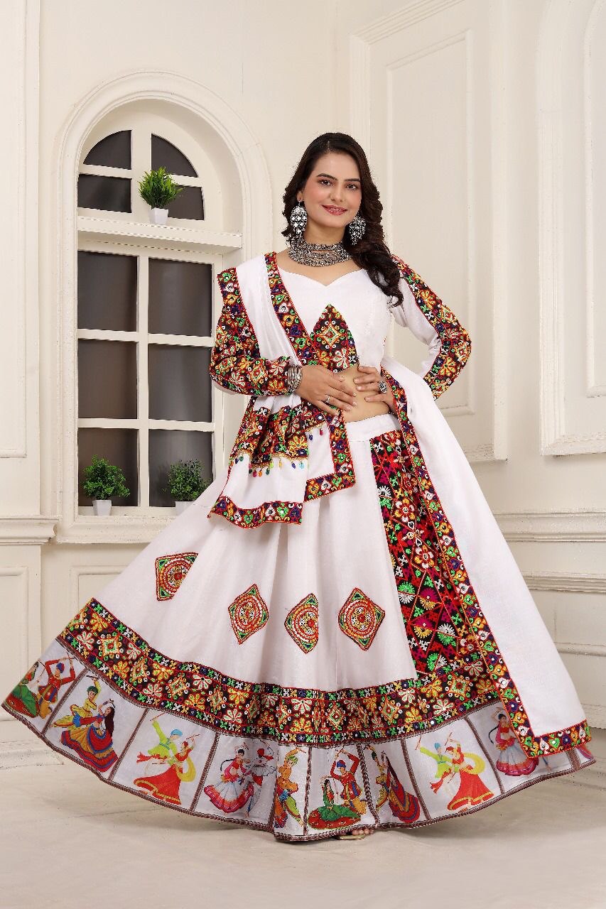 NEW HEAVY KACHHI Traditional Embroidered Work LEHANGA CHOLI SET