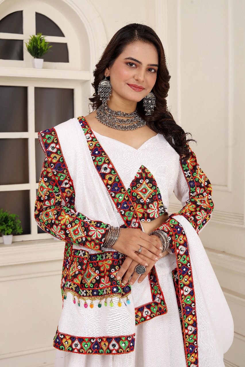 NEW HEAVY KACHHI Traditional Embroidered Work LEHANGA CHOLI SET