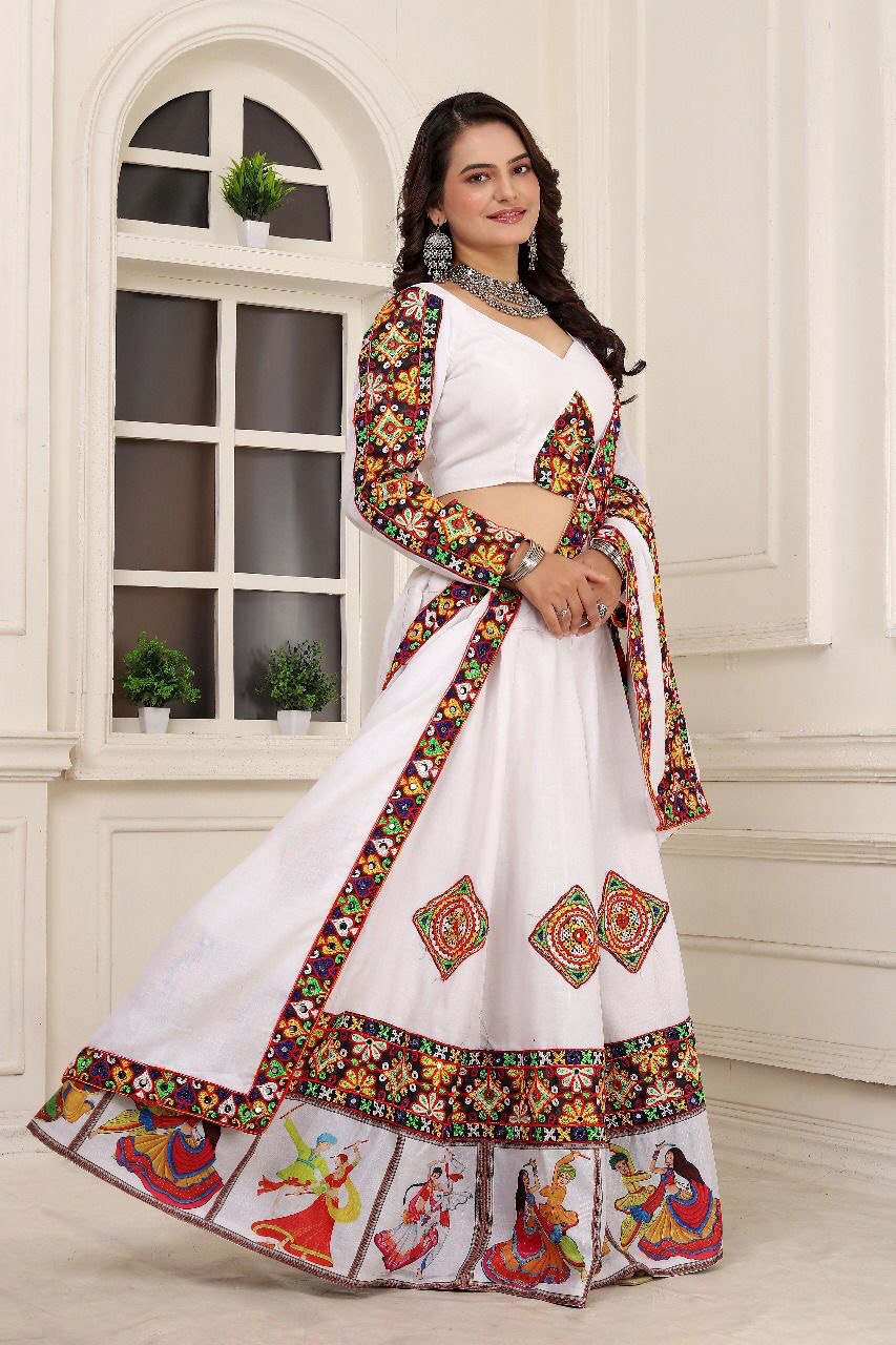 NEW HEAVY KACHHI Traditional Embroidered Work LEHANGA CHOLI SET